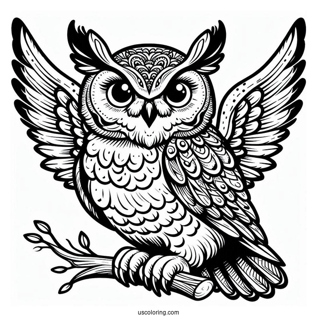 Great Horned Owl To Colorv