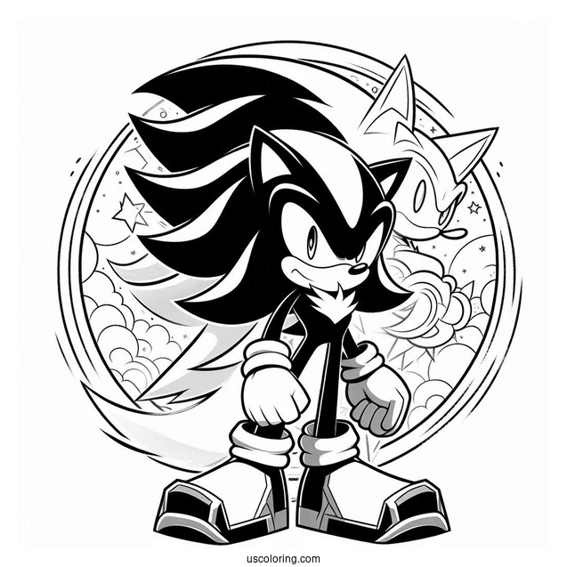 Shadow Coloring Page And Sonic The Hedgehog Poster
