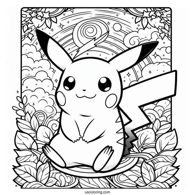 Detailed Pikachu Pokemon Card