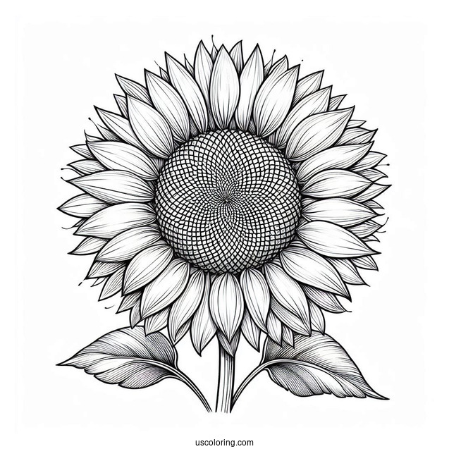 Big Sunflower During Summer Coloring