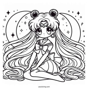 Simple Outline Of Luna Coloring In
