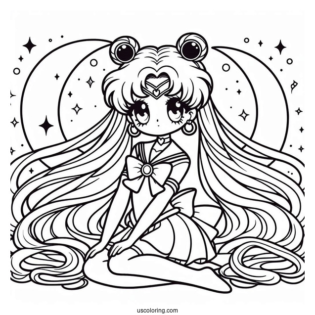 Simple Outline Of Luna Coloring In