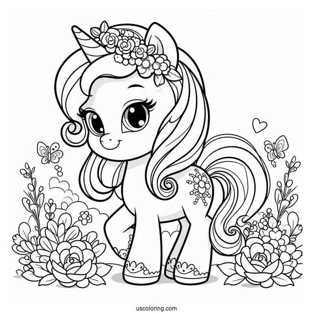 Sofia The First Coloring Page With Skye The Unicorn