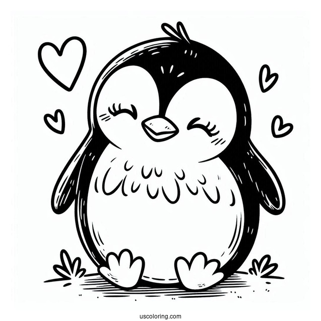 Happy Feet Penguin Coloring Page