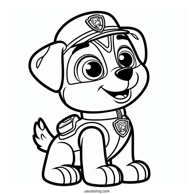 Coloring Page Of Zuma From Paw Patrol
