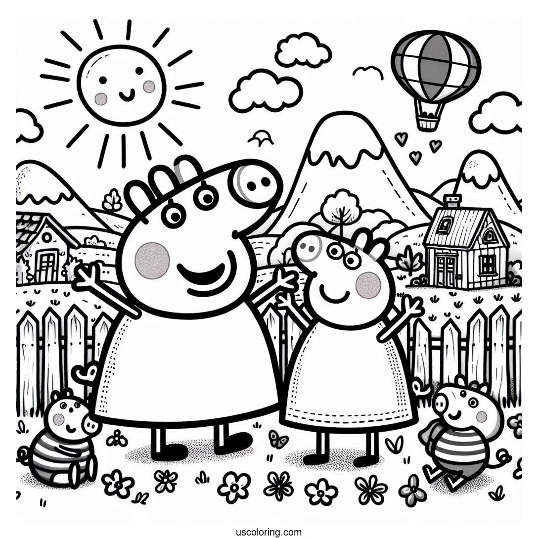 Peppa Pig Coloring Pages (Free PDF Printables)
