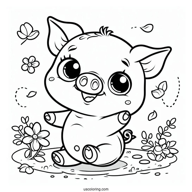 Coloring Page Of Porky Pig