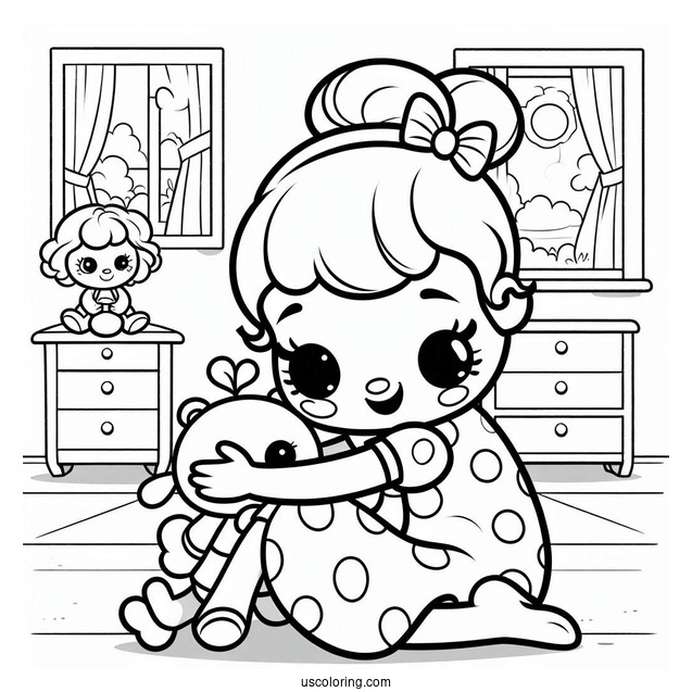 Poppy Playtime Coloring Page Of Poppy In A Room With Mommy Long Legs And Huggy Wuggy