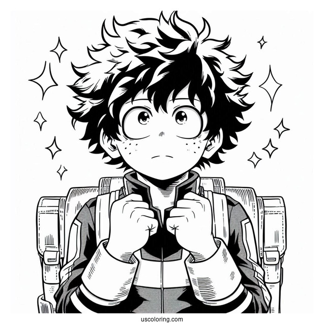 Deku Coloring Page Izuku Midoriya With Shoto Todoroki