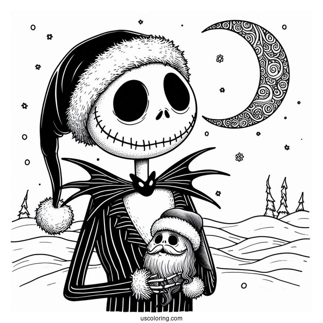 Jack Skellington In Santa Costume