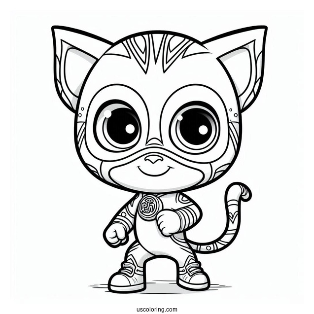 PJ Masks Coloring Page Of Munki Gu