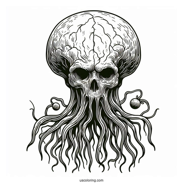 Coloring Page Of Vecna From Stranger Things