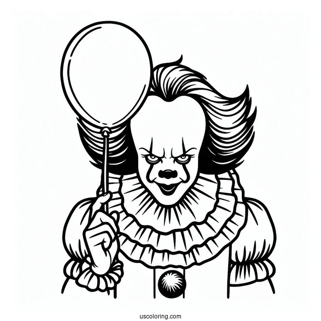 Easy Outline of Pennywise from IT