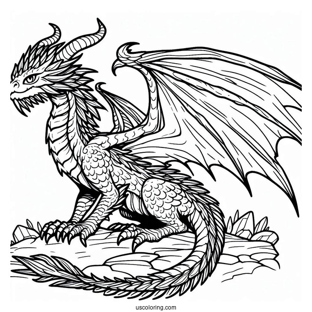 Night Fury Dragon Coloring Sheet