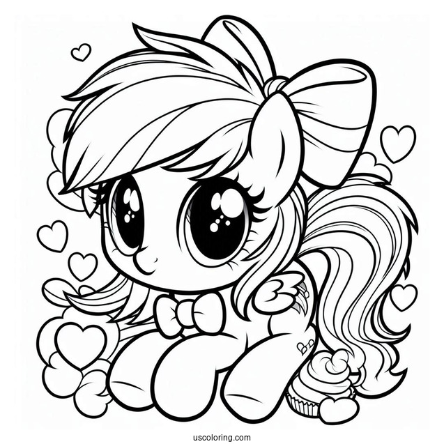 Cartoon Rainbow Dash Coloring In