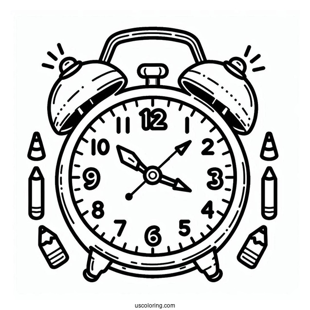 Easy Outline Of a Digital Alarm Clock