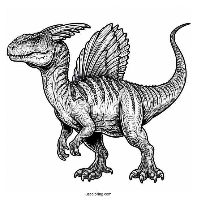 Dinosaur Coloring Page Of Dangerous Cryolophosaurus