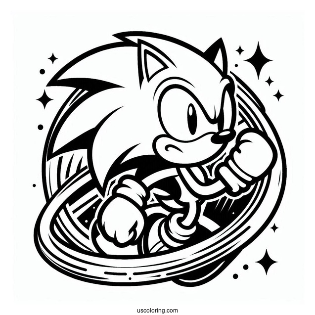 Sonic Logo Coloring Sheet