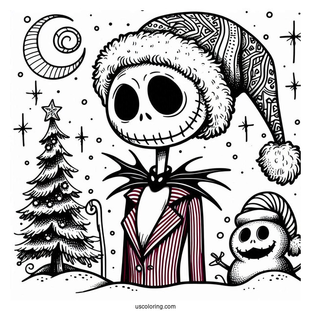 Jack Skellington In Santa Costume