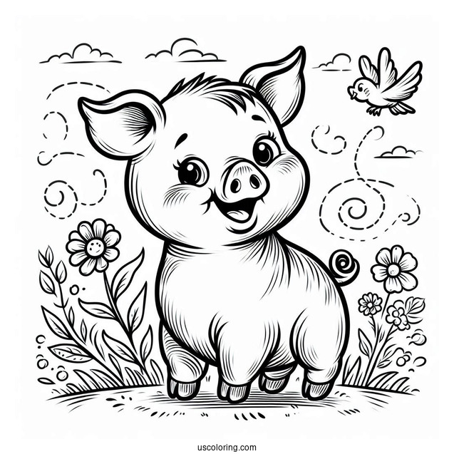 Porky Pig Coloring Sheet
