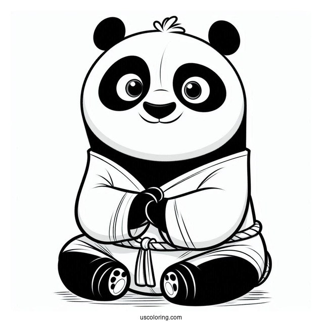 Po From Kung Fu Panda Coloring Page