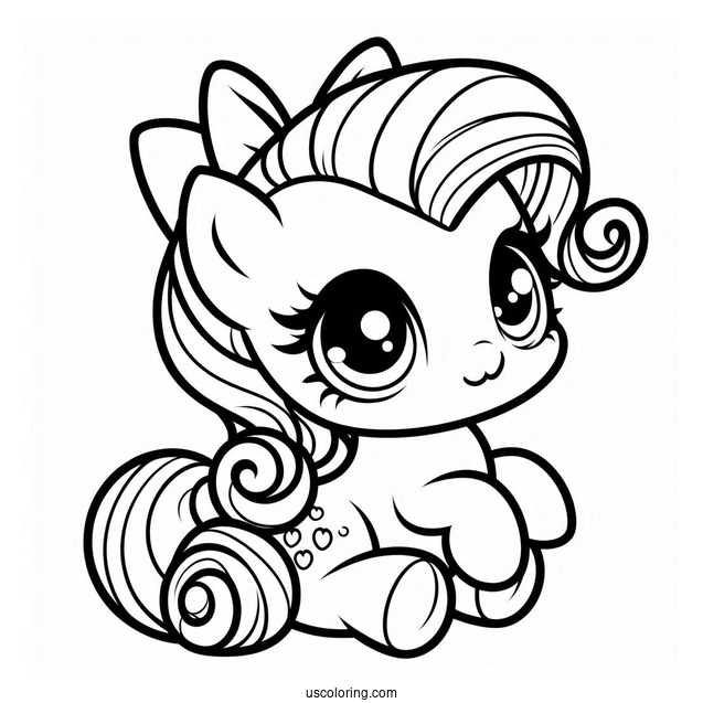 Baby Rarity Coloring Page For Kids