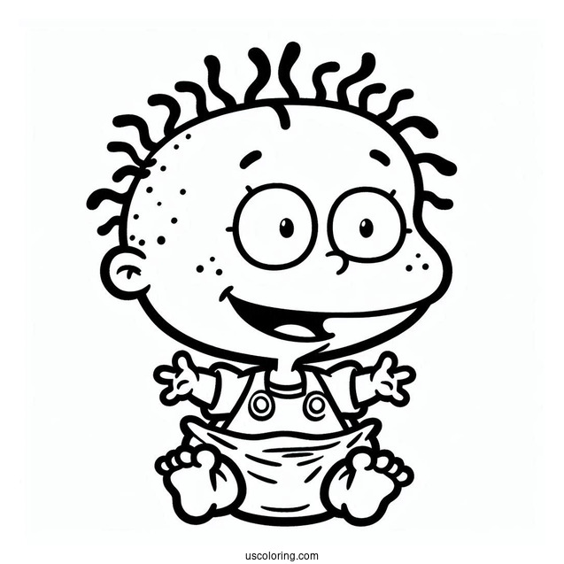 Rugrats Coloring Page Of Baby Dil Pickles Rugrats For Kids