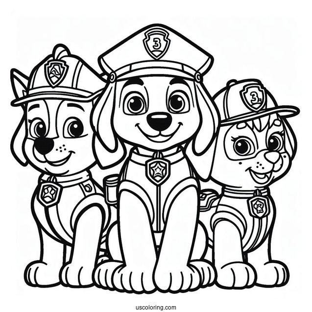 Paw Patrol Friends Coloring Sheet(1)