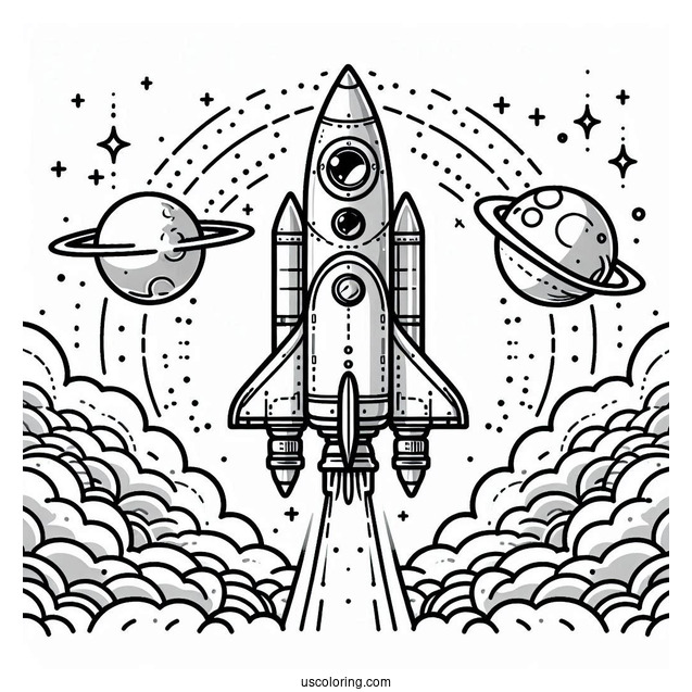 Virgin Galactic Rocket Coloring Page