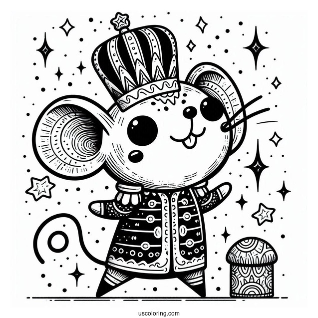 Simple To Color Mouse King