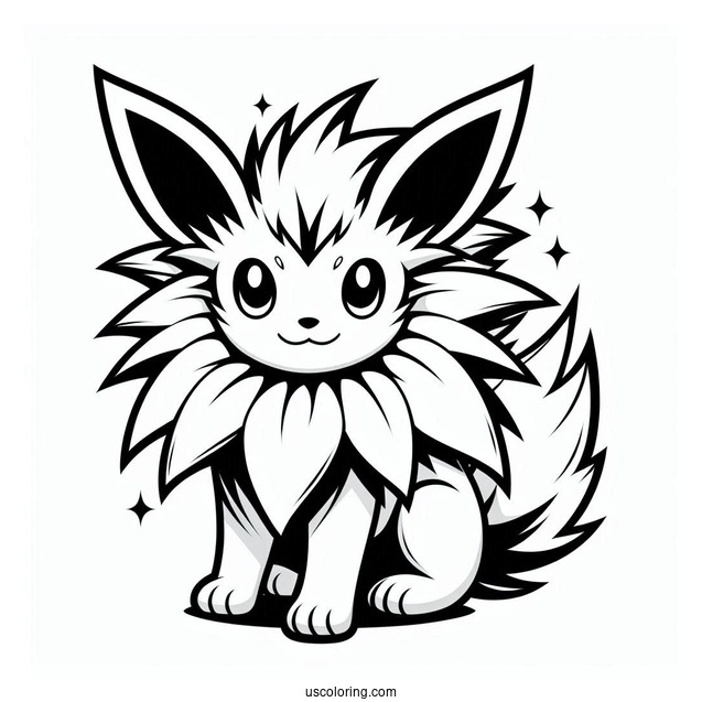 Jolteon Coloring Page Pokemon Poster