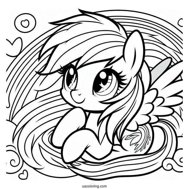 Rainbow Dash Coloring Page From Equestria Girls