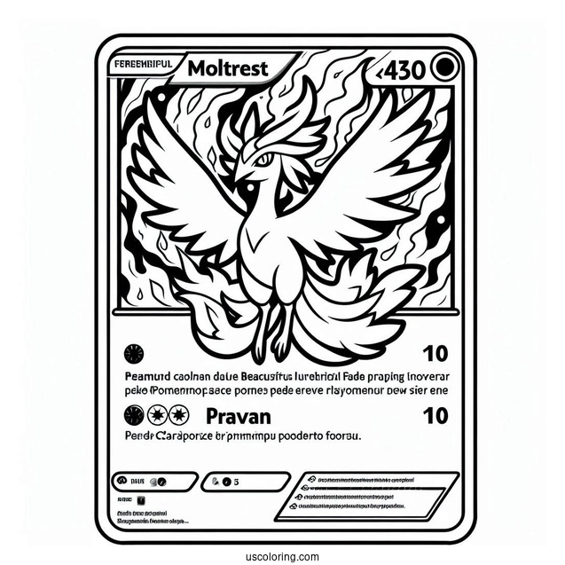 Moltress Wildfire Pokemon Card