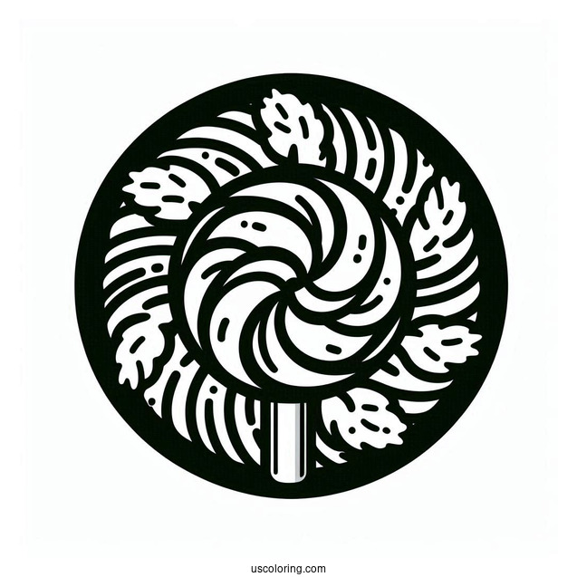 Simple Mint Candy To Color