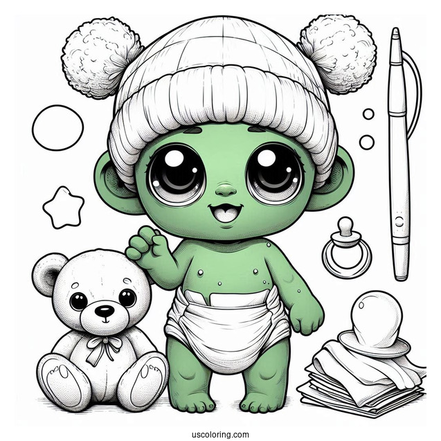 Baby Hulk Coloring Page