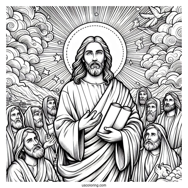 Miracles Of Jesus Coloring Sheet