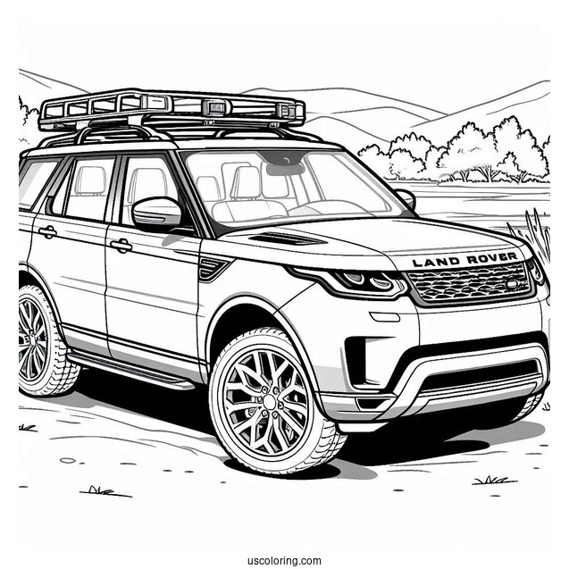 Land Rover SUV Coloring Page