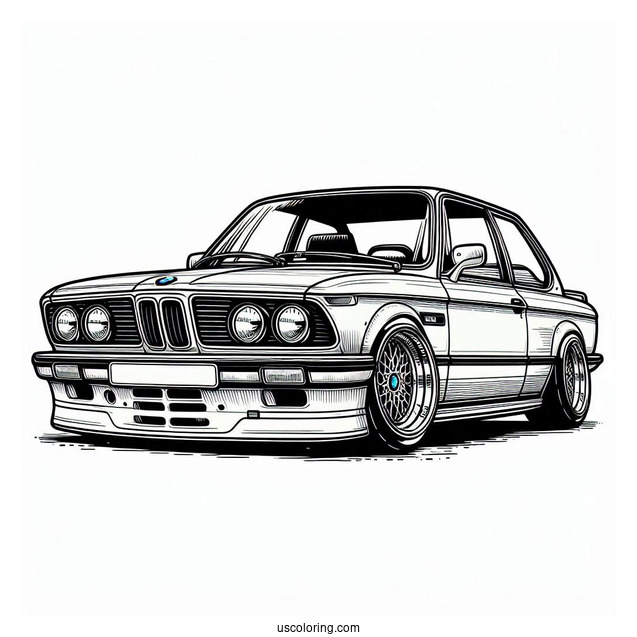 BMW Coloring Page 3.0 CSL Hommage For Kids