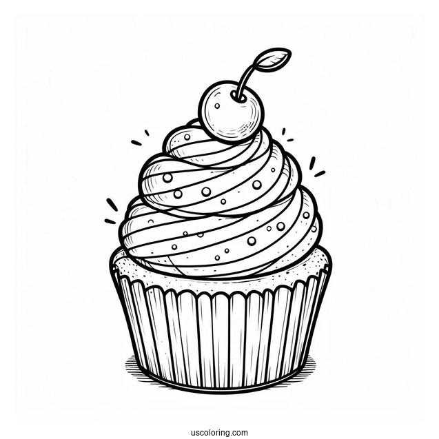 Cupcake Coloring Sheet
