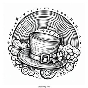 Leprechaun Hat With Full Circle Rainbow
