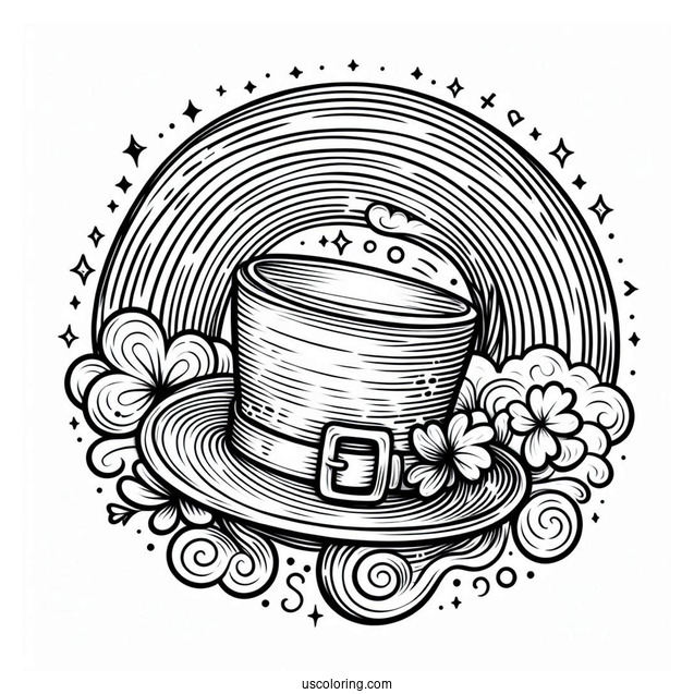 Leprechaun Hat With Full Circle Rainbow