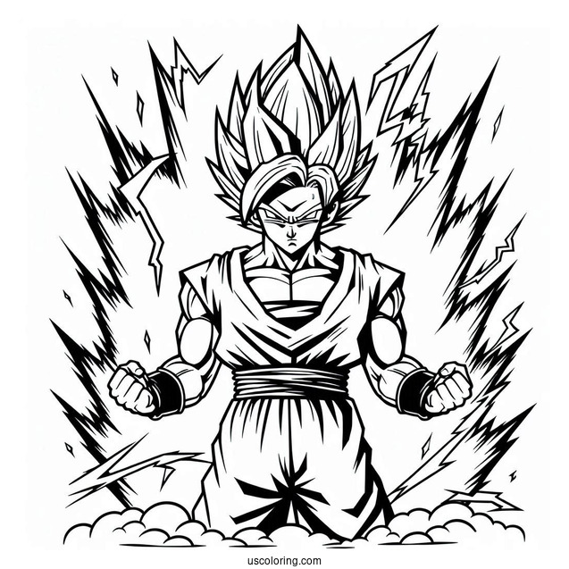 Super Saiyan Vegeta From Dragon Ball Z To Color