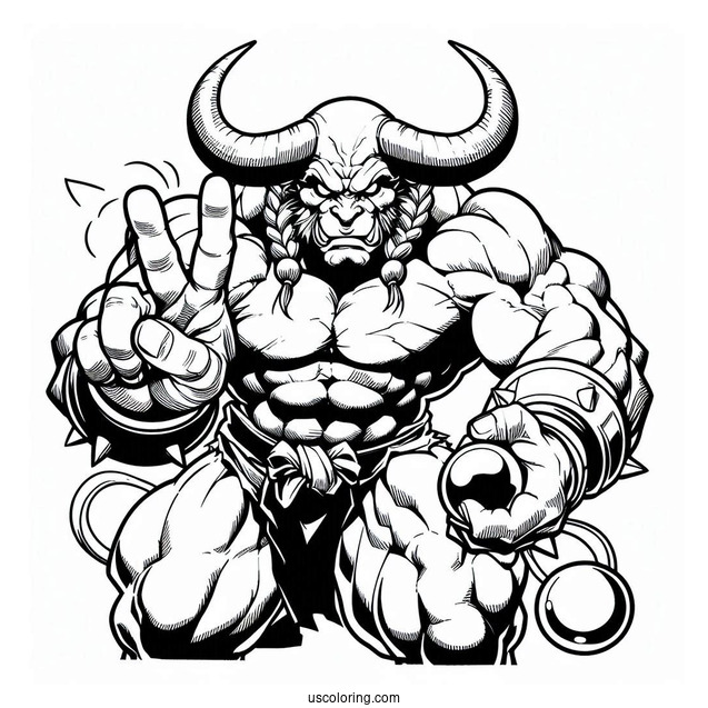 Street Fighter Coloring Page Of Evil M Bison