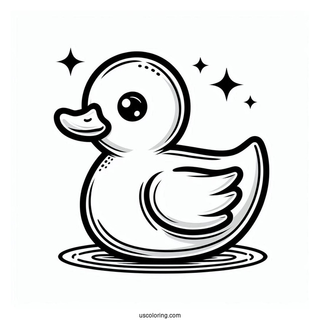 Rubber Duck Coloring Picture For Preschoolers