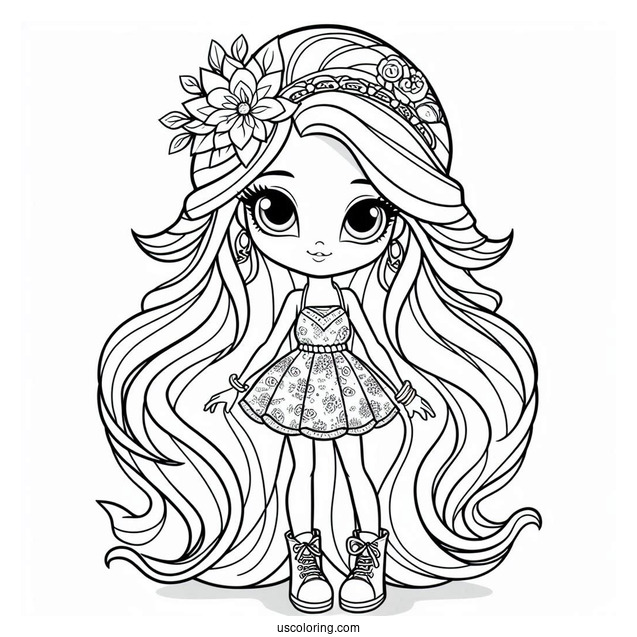 Shimmer And Shine Coloring Page Leah In Casual Clothes For Kids