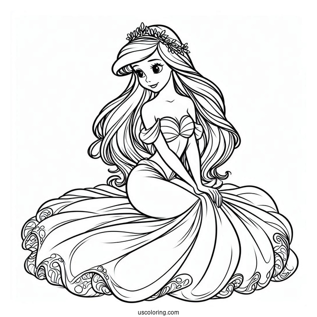 Human Ariel In Gown