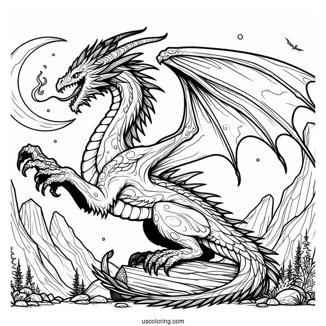 Easy Outline Of Night Fury Dragon