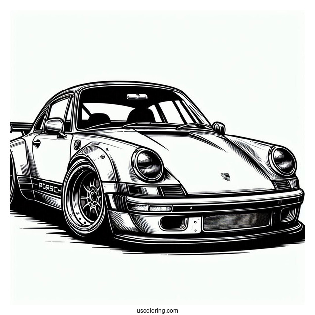 Speedhunter Porsche Coloring Page