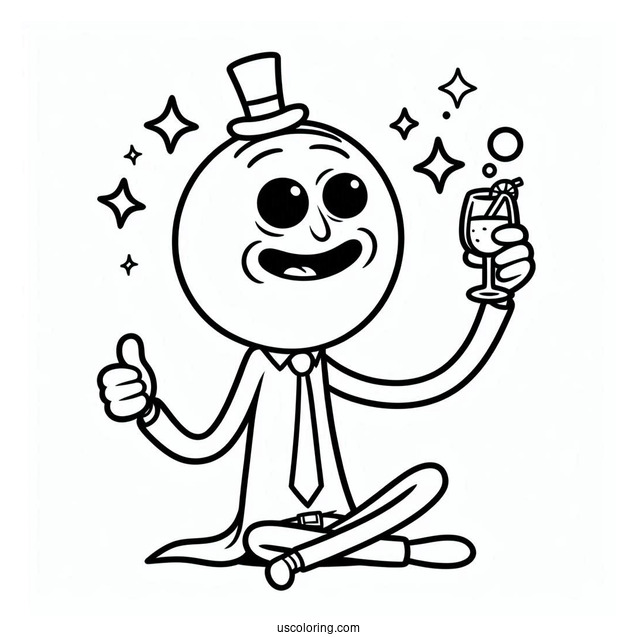 Mr. Meeseeks Coloring Page