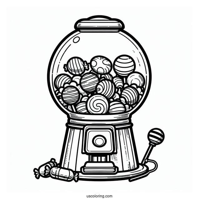 Simple Outline Of a Gum-ball Machine